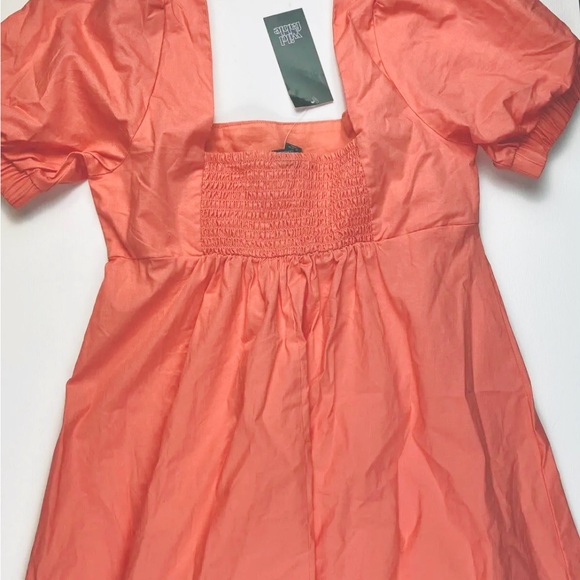 Women’s Wild Fable Puff Short Sleeve Dress Size XS Peach Orange - Picture 3 of 3